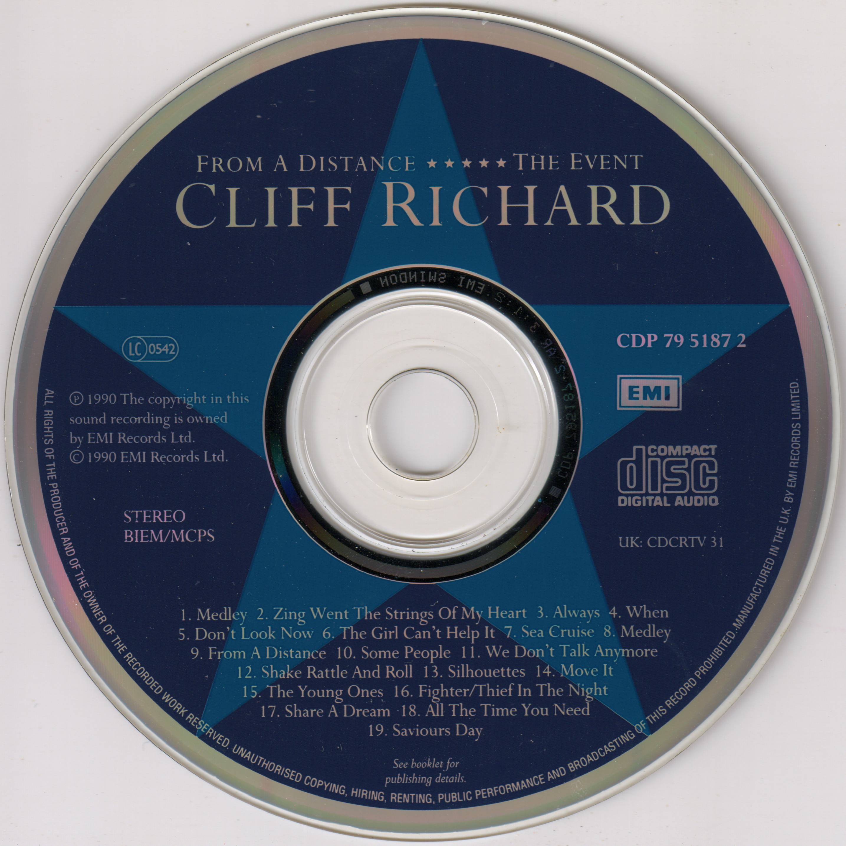 Cliff Richard From A Distance The Event : CD